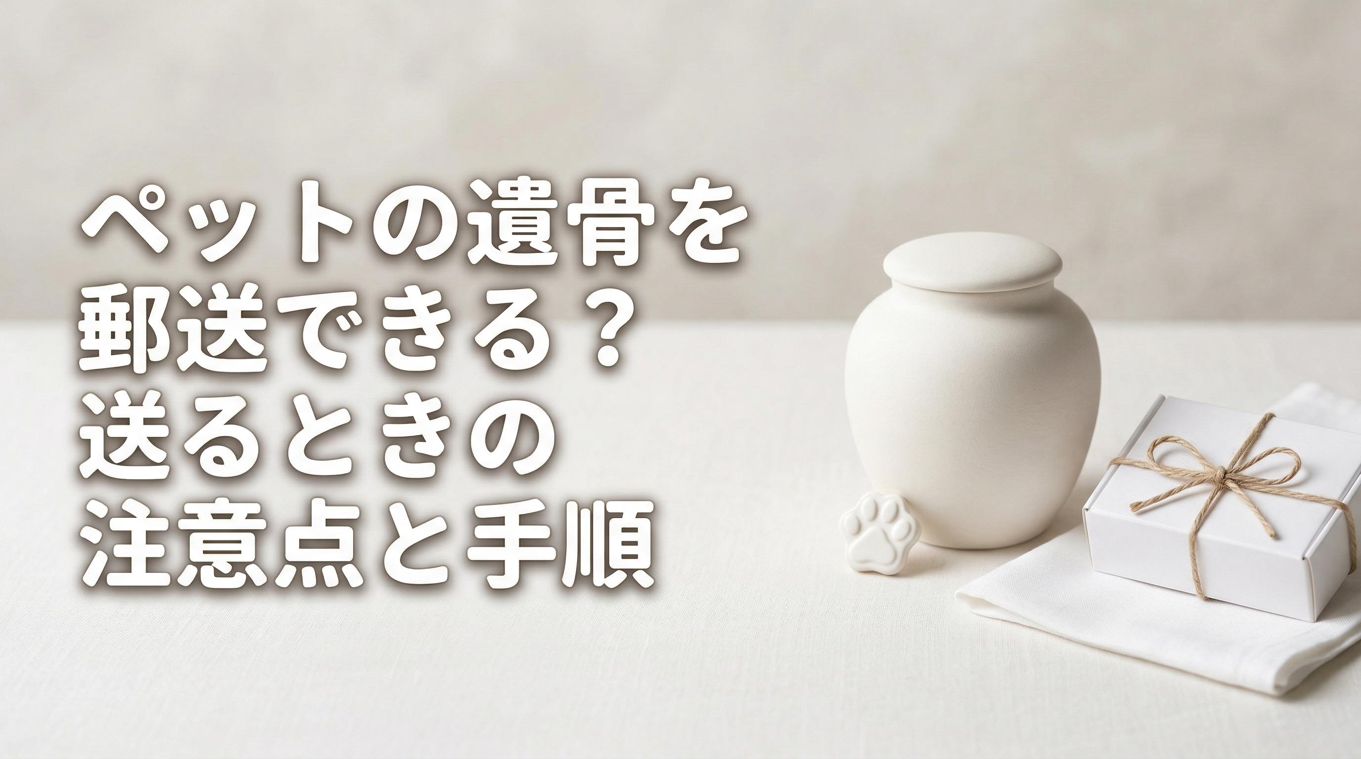 ペットの遺骨を郵送できる?送るときの注意点と手順