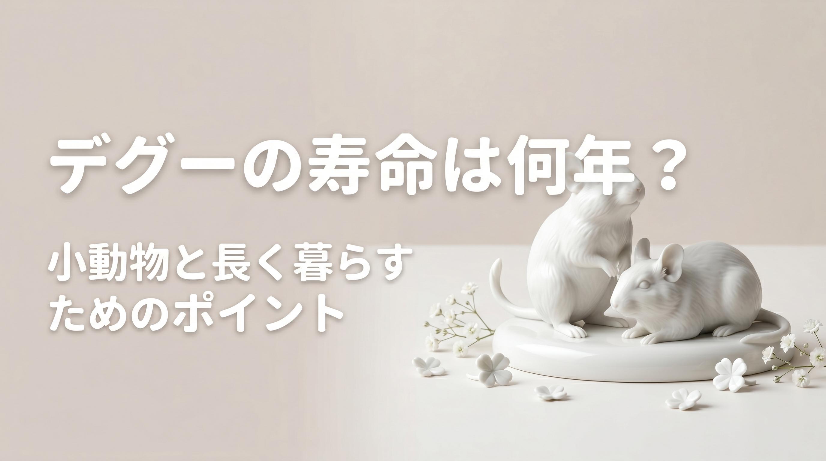 デグーの寿命は何年?小動物と長く暮らすためのポイント