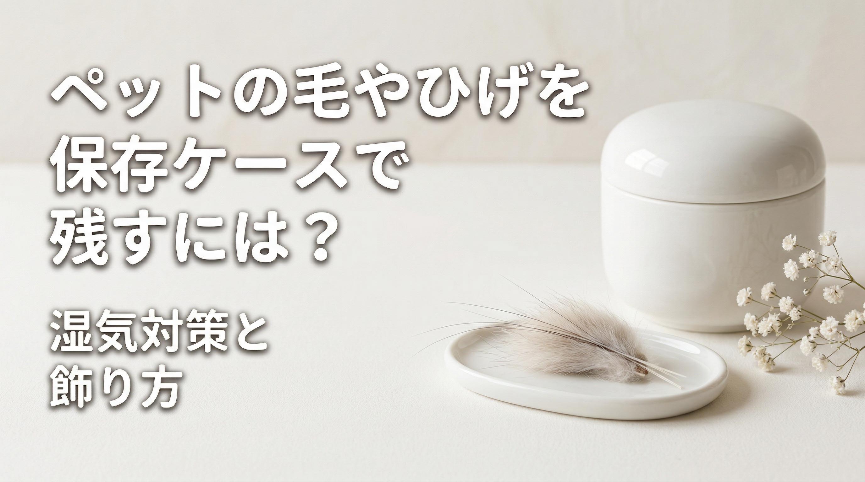 ペットの毛やひげを保存ケースで残すには?湿気対策と飾り方