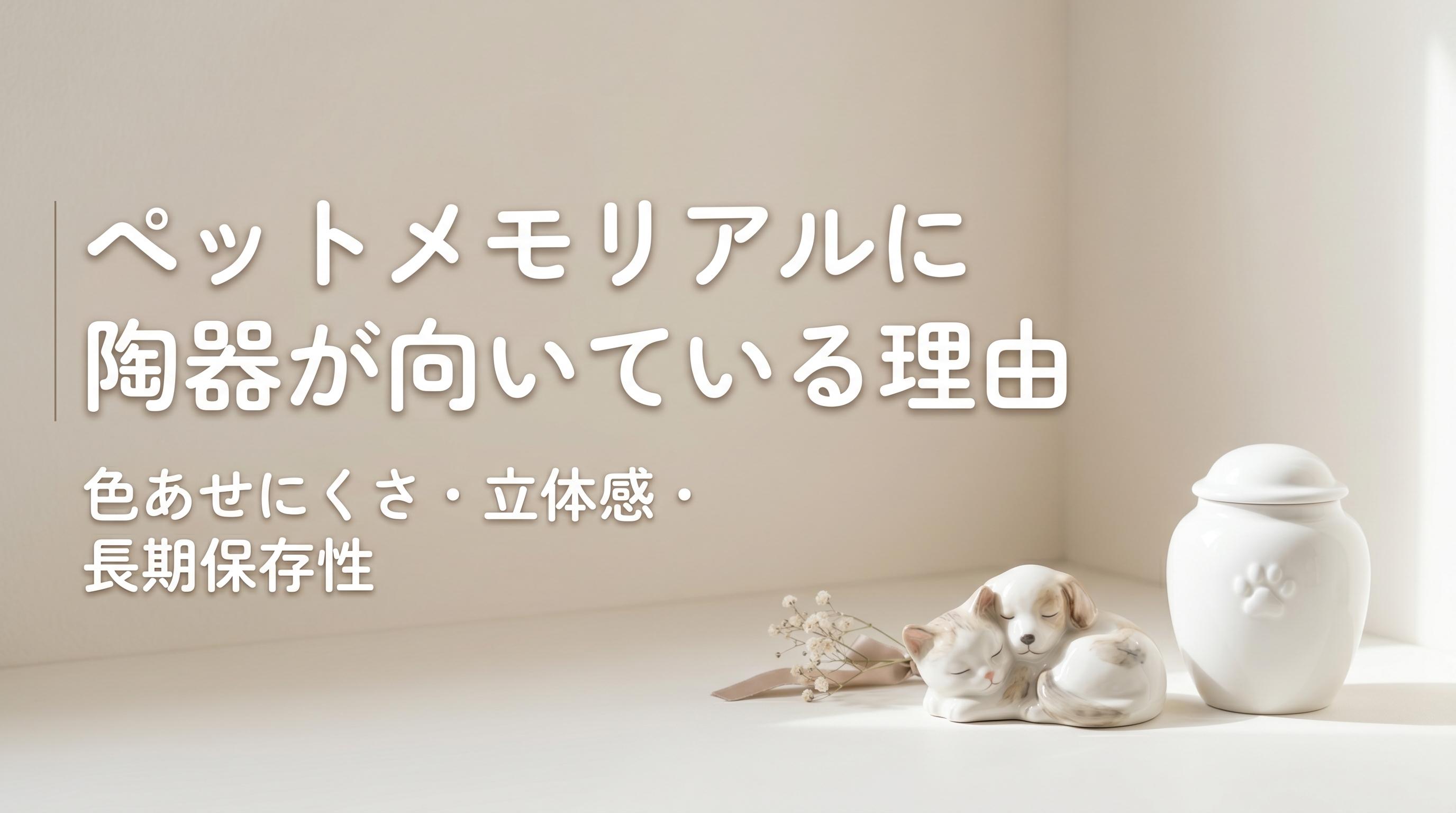 ペットメモリアルに陶器が向いている理由|色あせにくさ・立体感・長期保存性