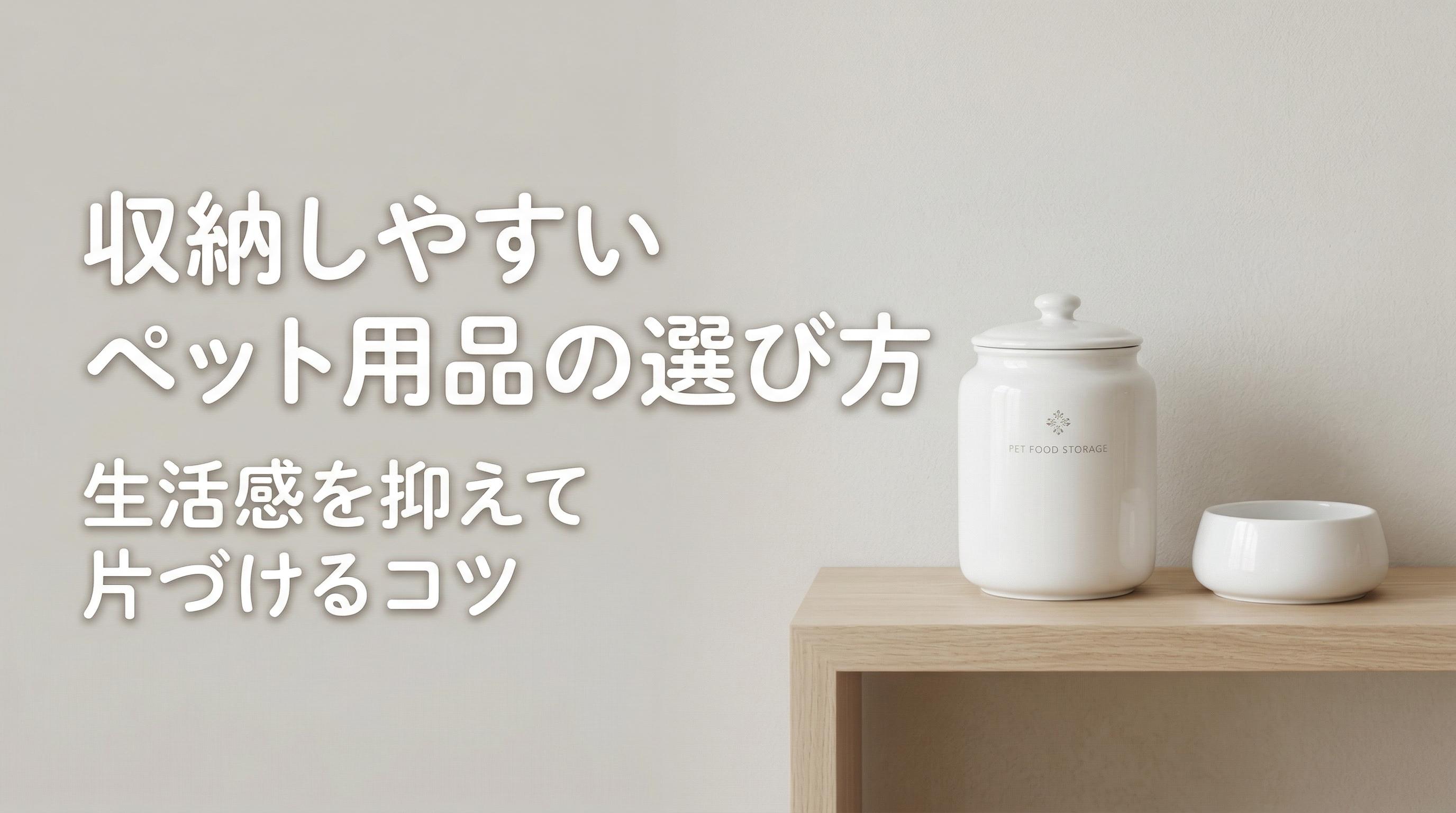 収納しやすいペット用品の選び方|生活感を抑えて片づけるコツ