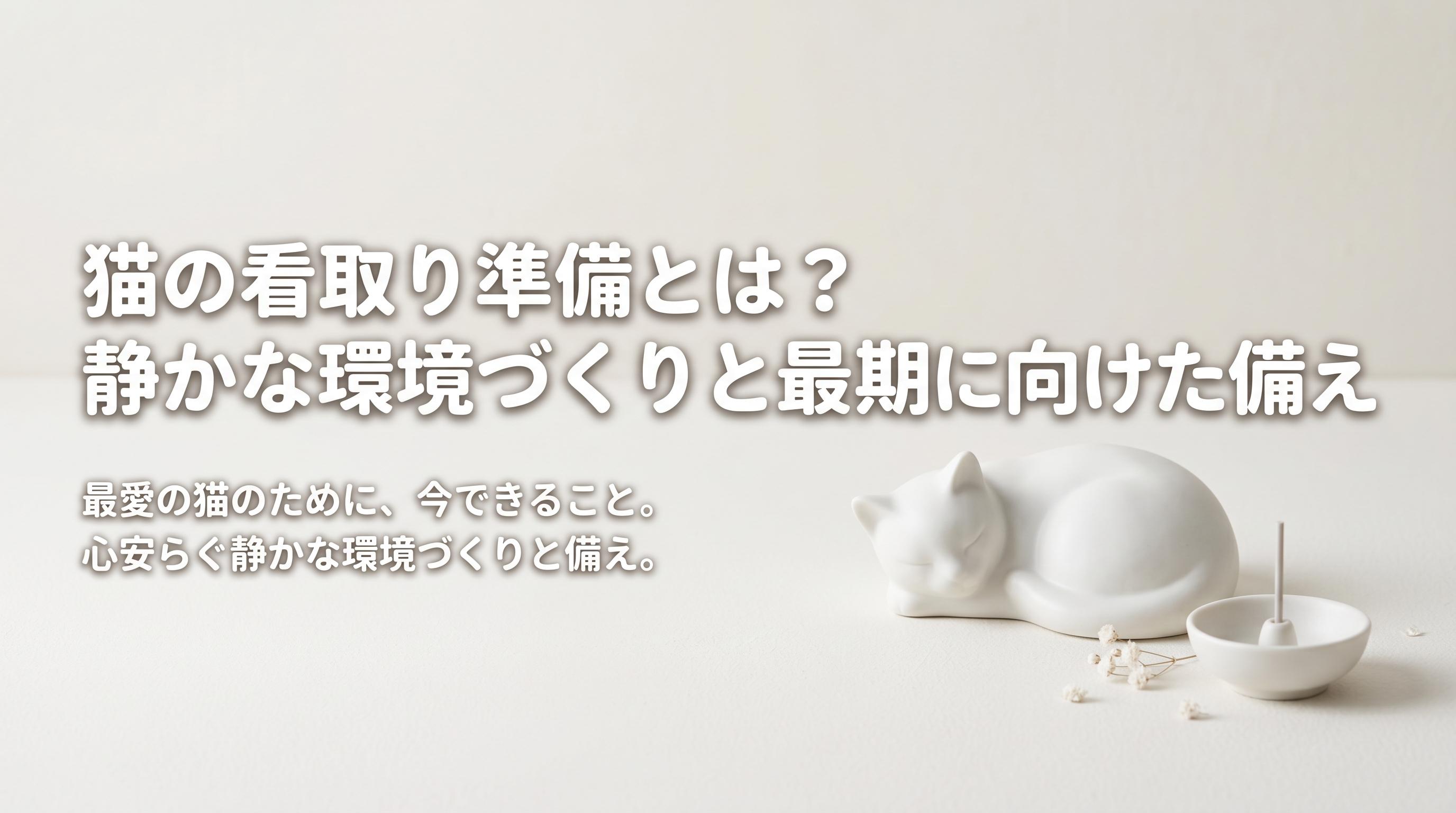 猫の看取り準備とは?静かな環境づくりと最期に向けた備え