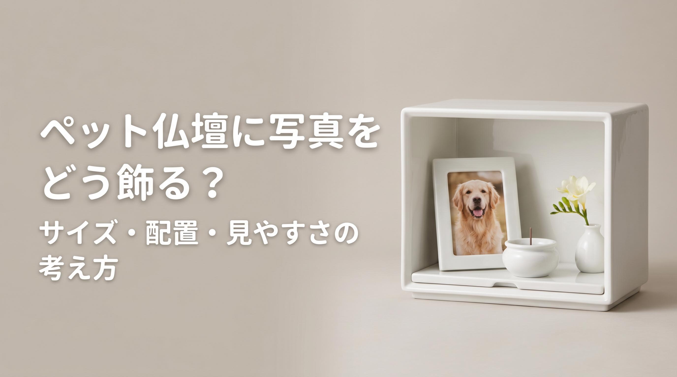 ペット仏壇に写真をどう飾る?サイズ・配置・見やすさの考え方
