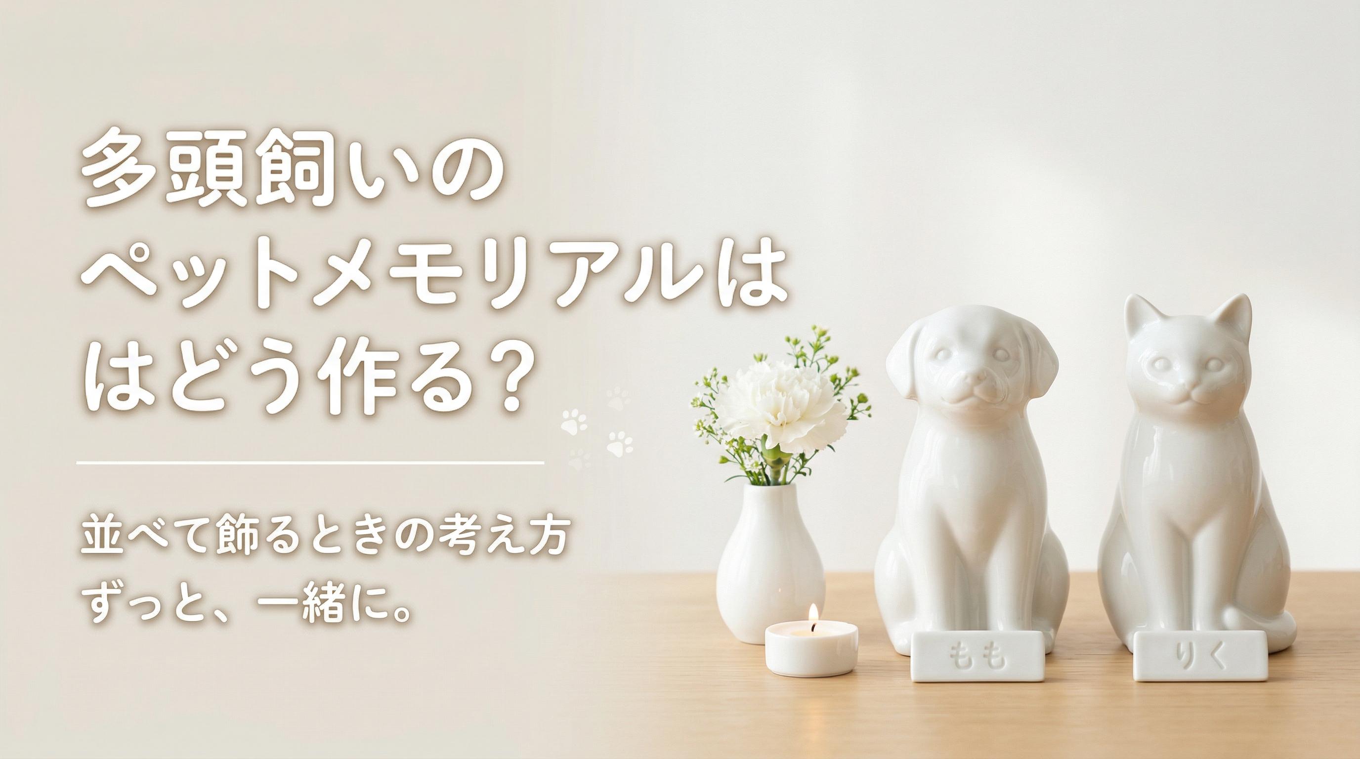 多頭飼いのペットメモリアルはどう作る?並べて飾るときの考え方