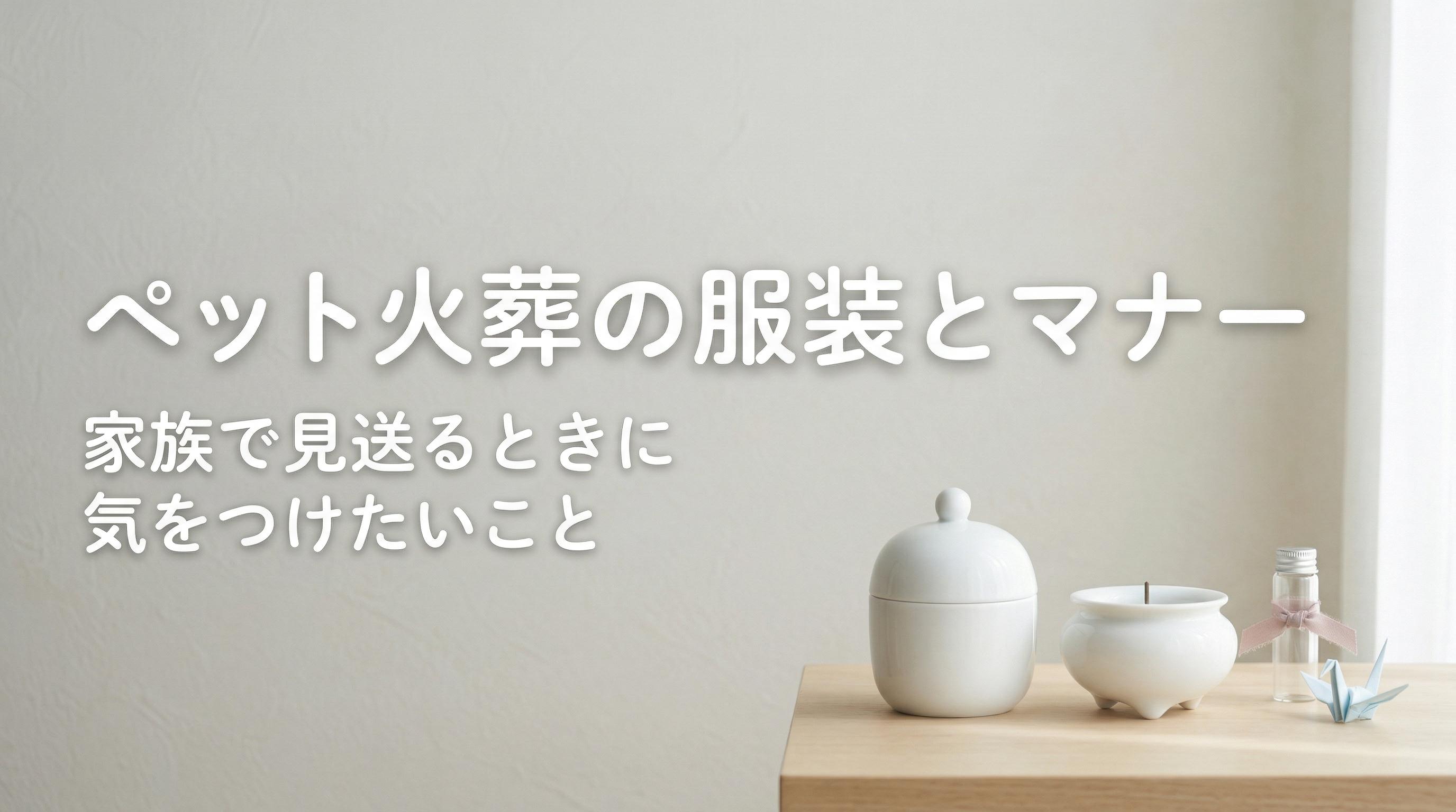 ペット火葬の服装とマナー|家族で見送るときに気をつけたいこと