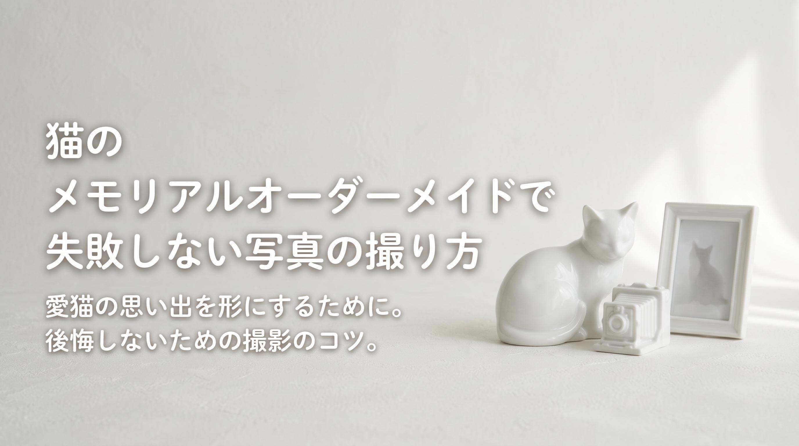 猫のメモリアルオーダーメイドで失敗しない写真の撮り方|仕上がりが変わる撮影のコツを徹底解説