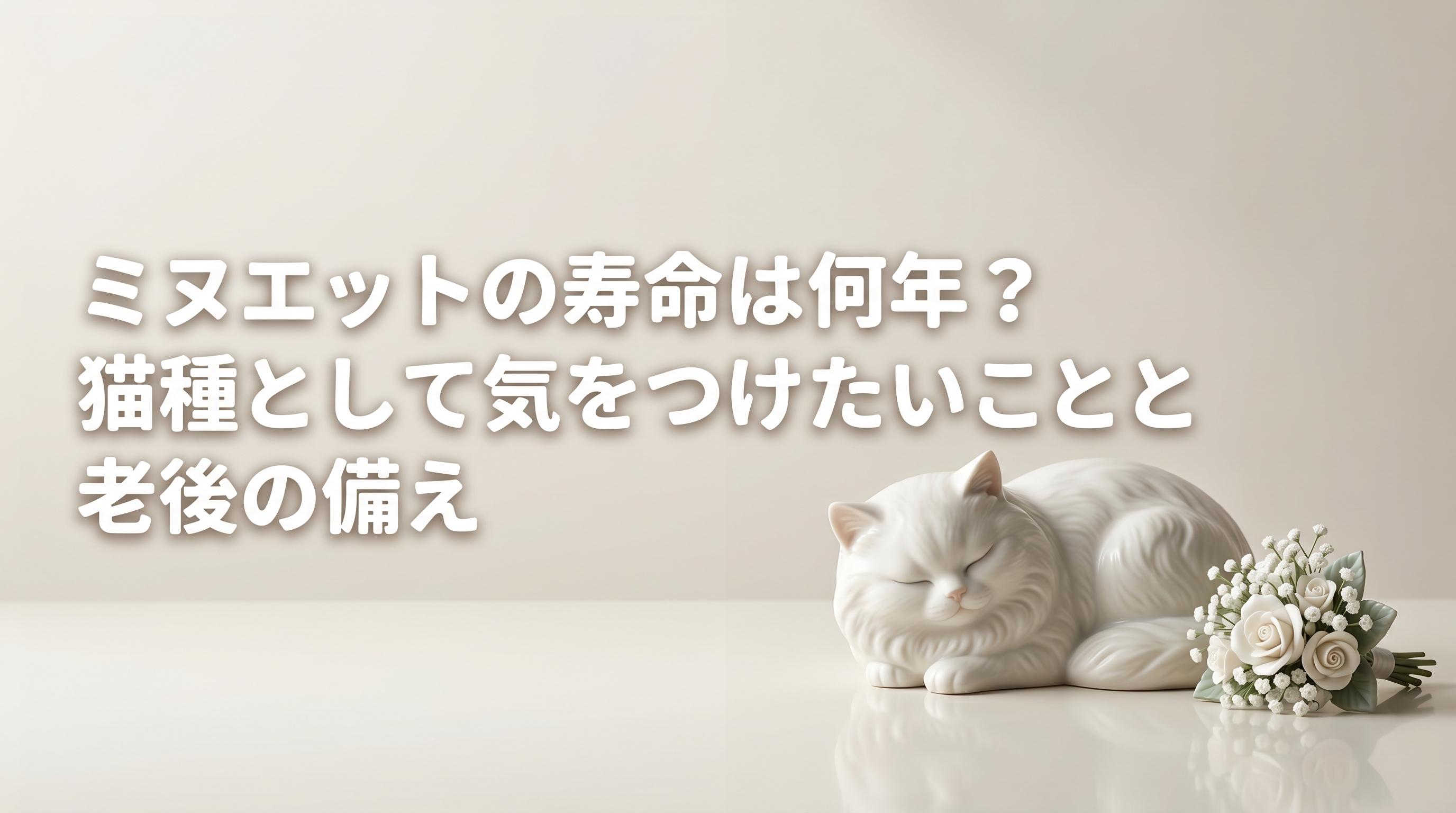 ミヌエットの寿命は何年?猫種として気をつけたいことと老後の備え