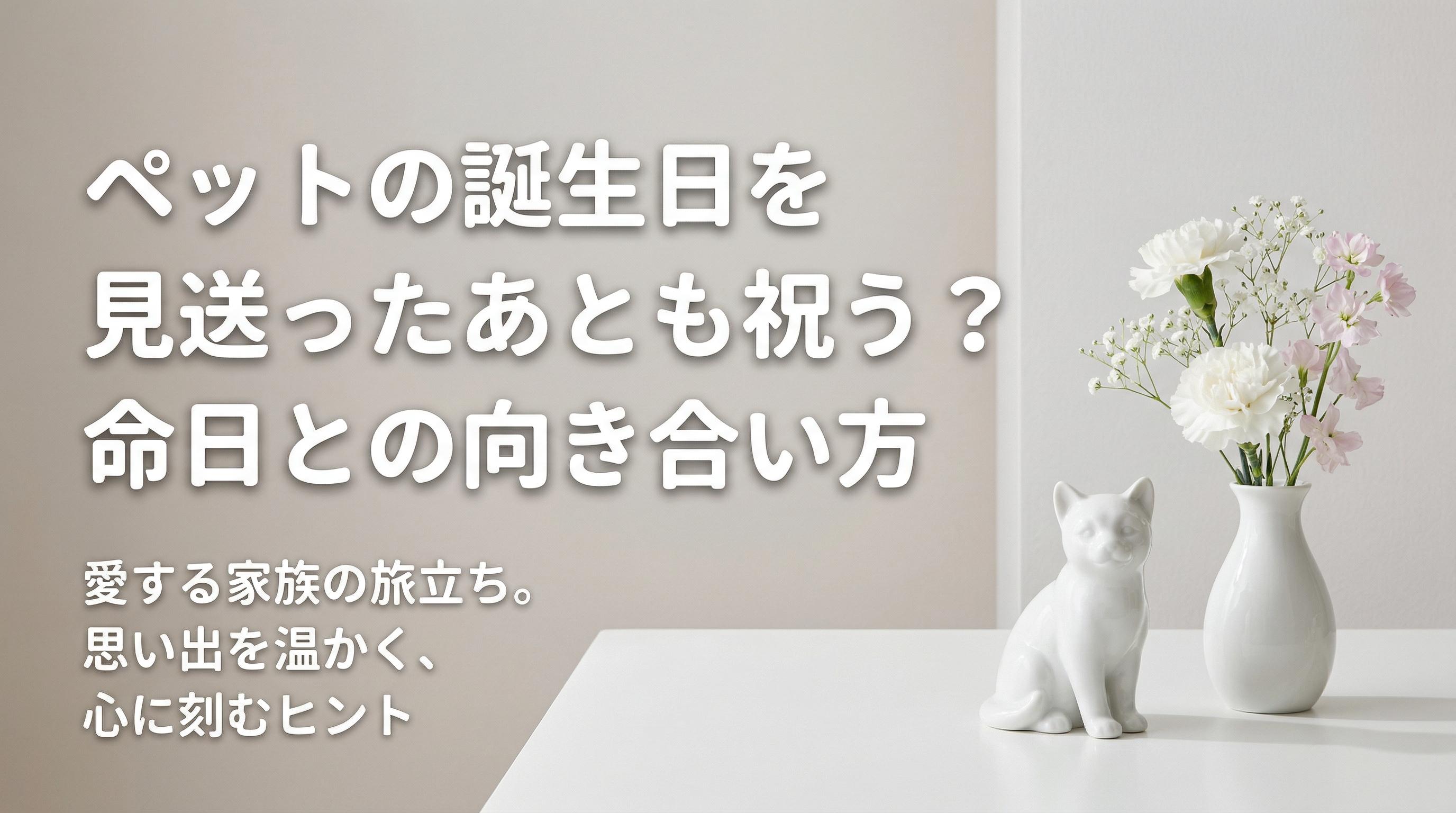 ペットの誕生日を見送ったあとも祝う?命日との向き合い方