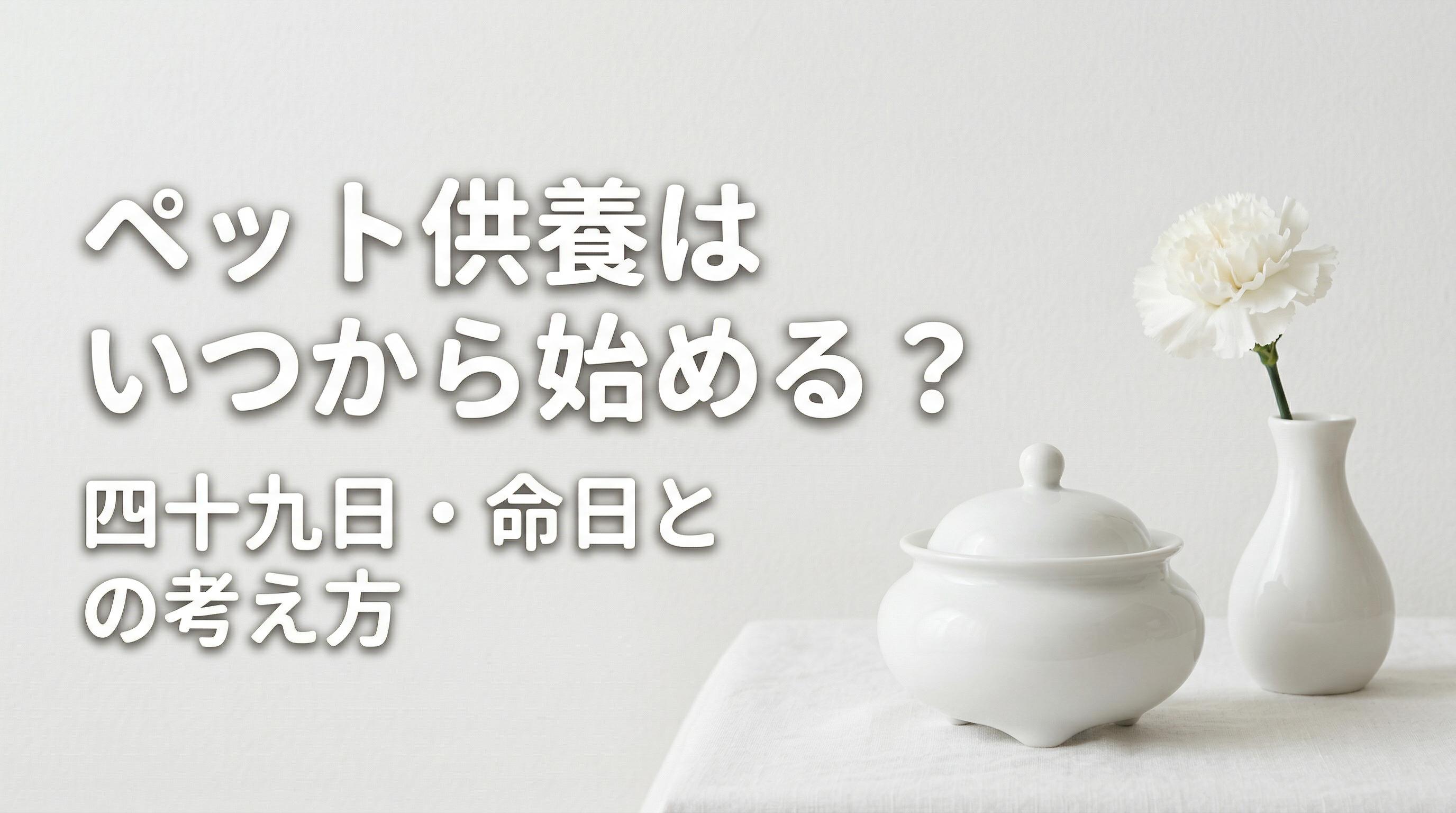 ペット供養はいつから始める?四十九日・命日との考え方