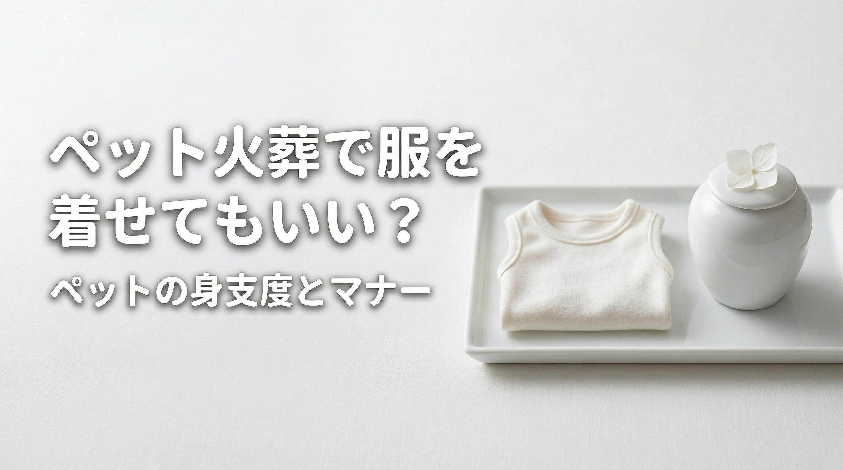 ペット火葬で服を着せてもいい?お別れ前の身支度の考え方