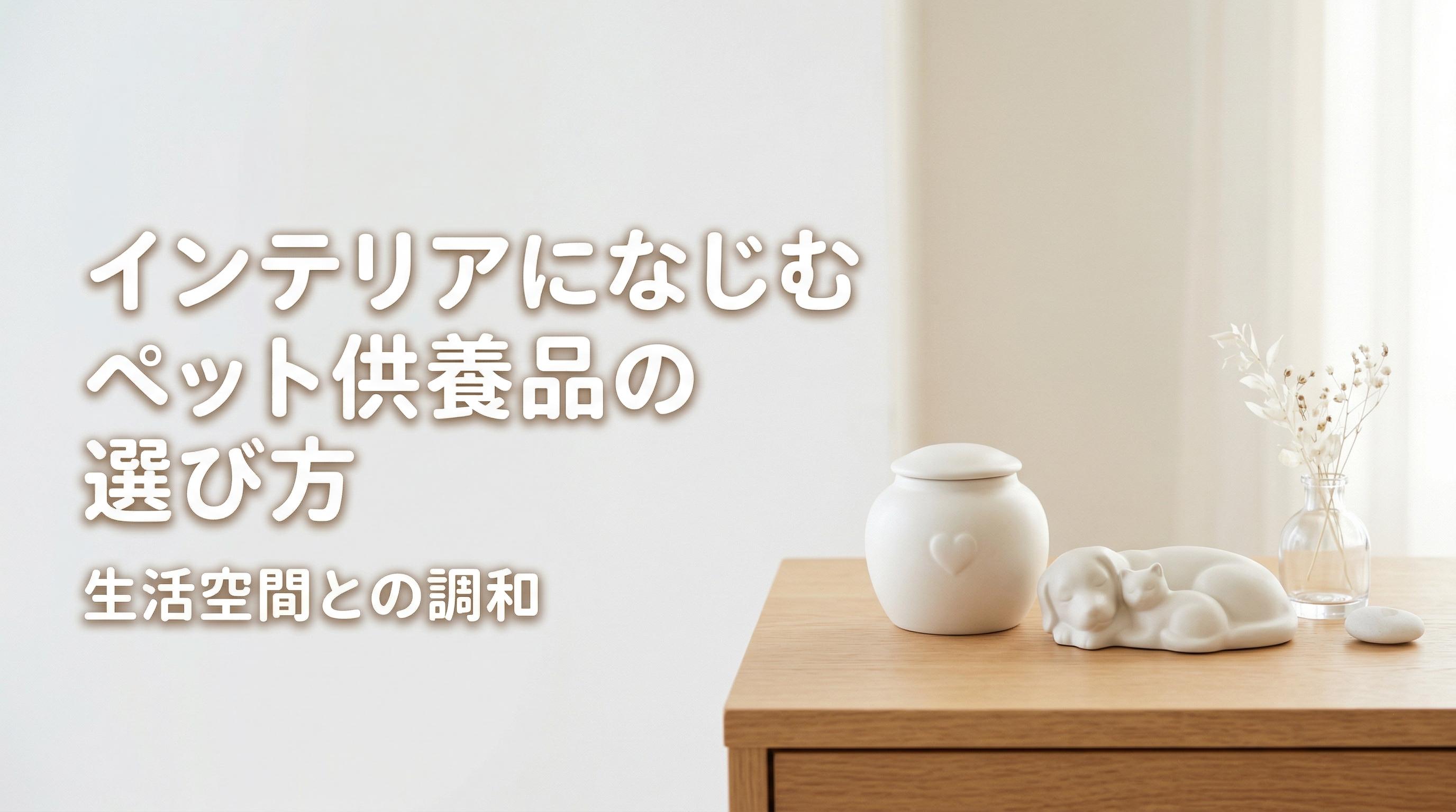 インテリアになじむペット供養品の選び方|生活空間との調和